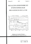 Bulletin d'histoire et d'épistémologie des sciences de la vie, no 30 v. 01